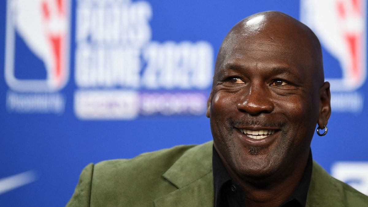 A pair of sneakers worn by NBA superstar Michael Jordan early in his career sold for nearly $1.5 million on October 24, 2021, setting a record price at auction for game-worn footwear, Sotheby's said. Credit: AFP Photo