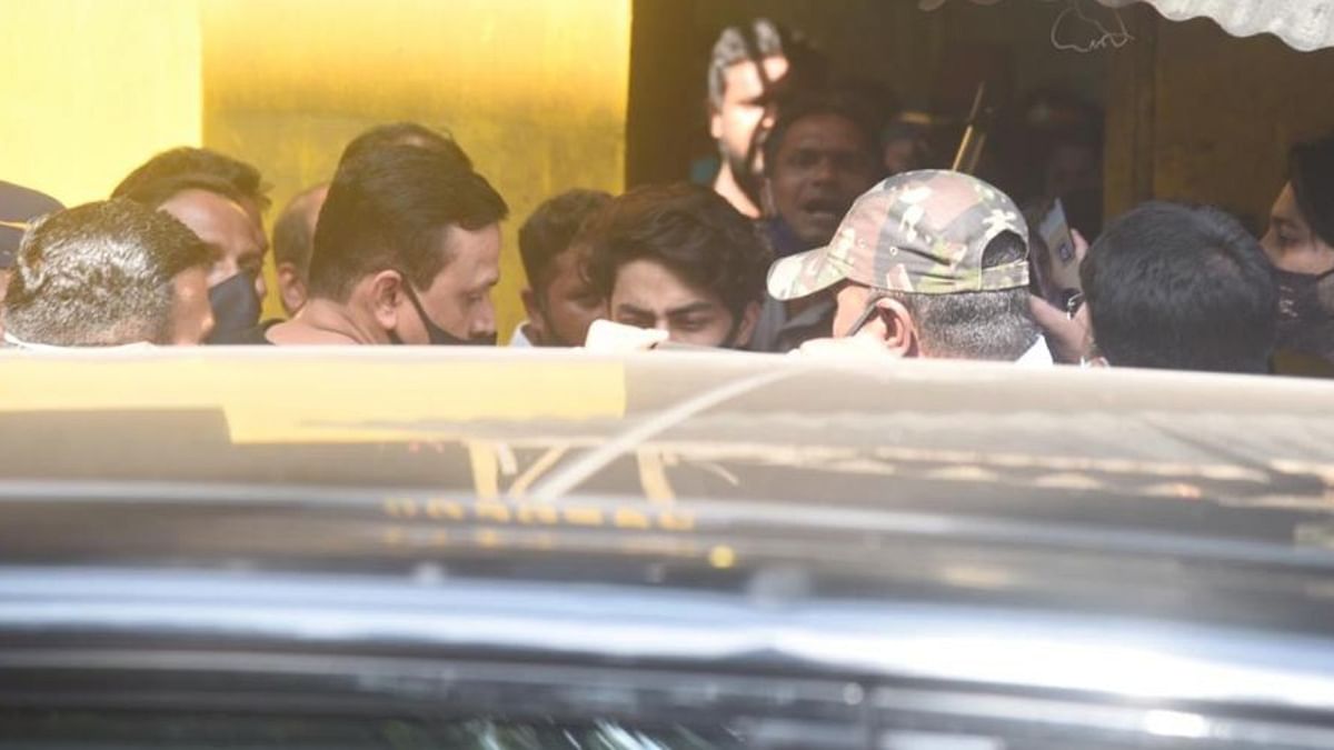 Bollywood superstar Shah Rukh Khan's son Aryan Khan walked out of the Arthur Road prison, after spending 22 days in the central Mumbai facility following his arrest during a drug raid on a cruise ship off the Mumbai coast. Credit: Pallav Paliwal