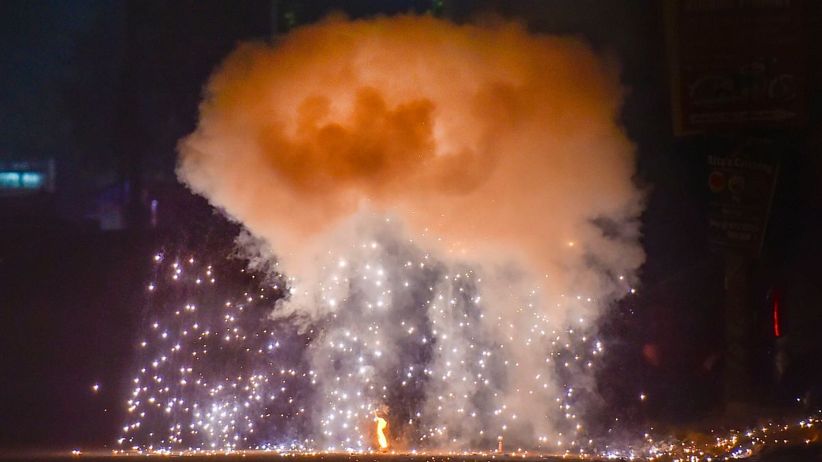 Kolkata has banned the sale, purchase and use of all firecrackers during Kali Puja, Diwali celebrations and other festivities to check air pollution amid the Covid-19 pandemic. Passing the order on a PIL seeking a ban, the High court said that the expression “firecrackers” will cover all types of sparklers as well as other similar materials, whether or not their bursting or burning involves any sound or light generation. Credit: PTI Photo