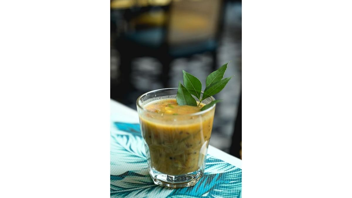 Pineapple Rasam: Diwali also brings a slight winter chill and thus some piping hot rasam simmered with spices albeit with a good dose of sweet tangy pineapple goes a ong way keeping you warm and enjpying festivities to the fullest. Credit: Special Arrangement