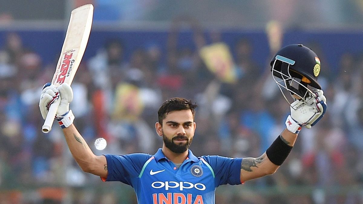 India’s ‘run-machine’ Virat Kohli is the first Indian player and second in the world to score the speediest 10 centuries in ODIs. Credit: PTI Photo