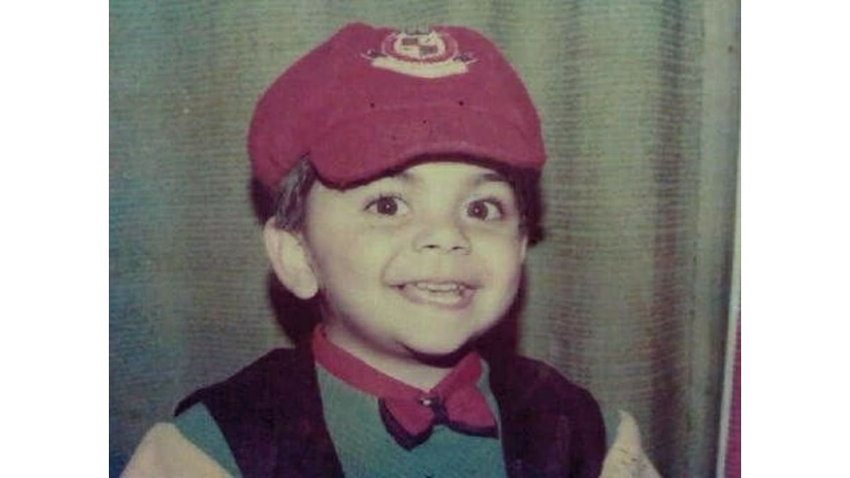 An adorable childhood picture of India's 'run-machine' Virat Kohli. Credit: Instagram/virat.kohli