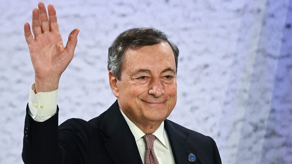 With 58 percent approval rating, Italy's Prime Minister Mario Draghi stood third in the list. Credit: AFP Photo