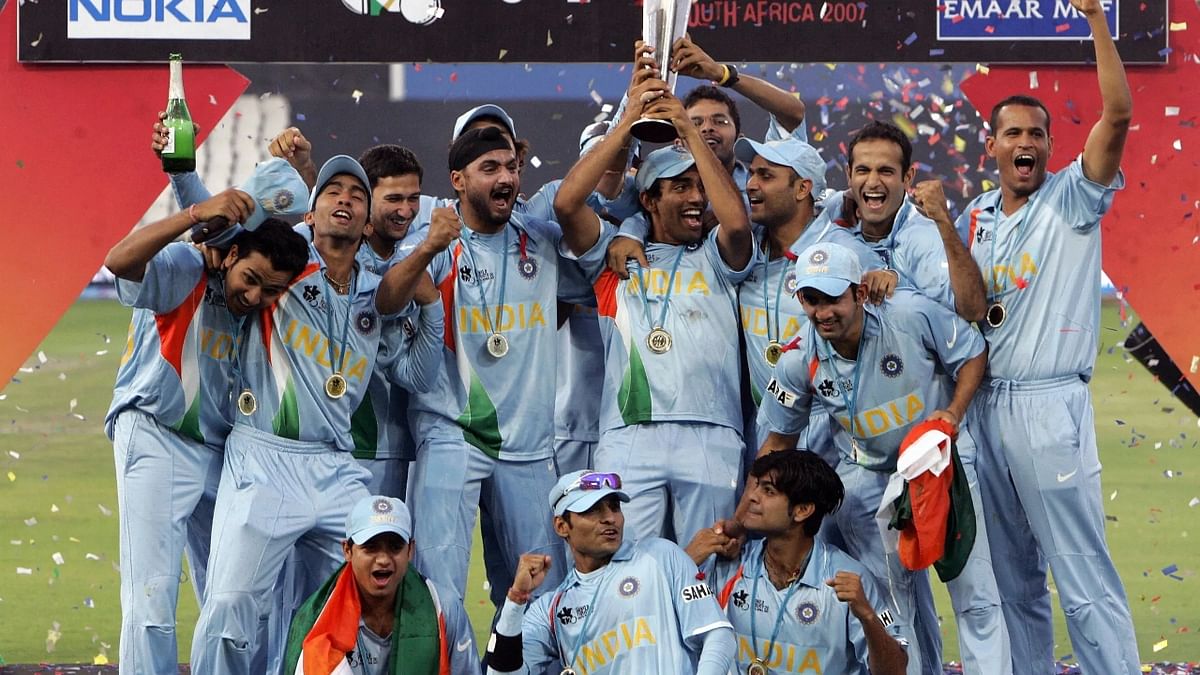 Team India beat Pakistan to lift the inaugural ICC Men's T20 World Cup trophy in 2007. Credit: www.t20worldcup.com