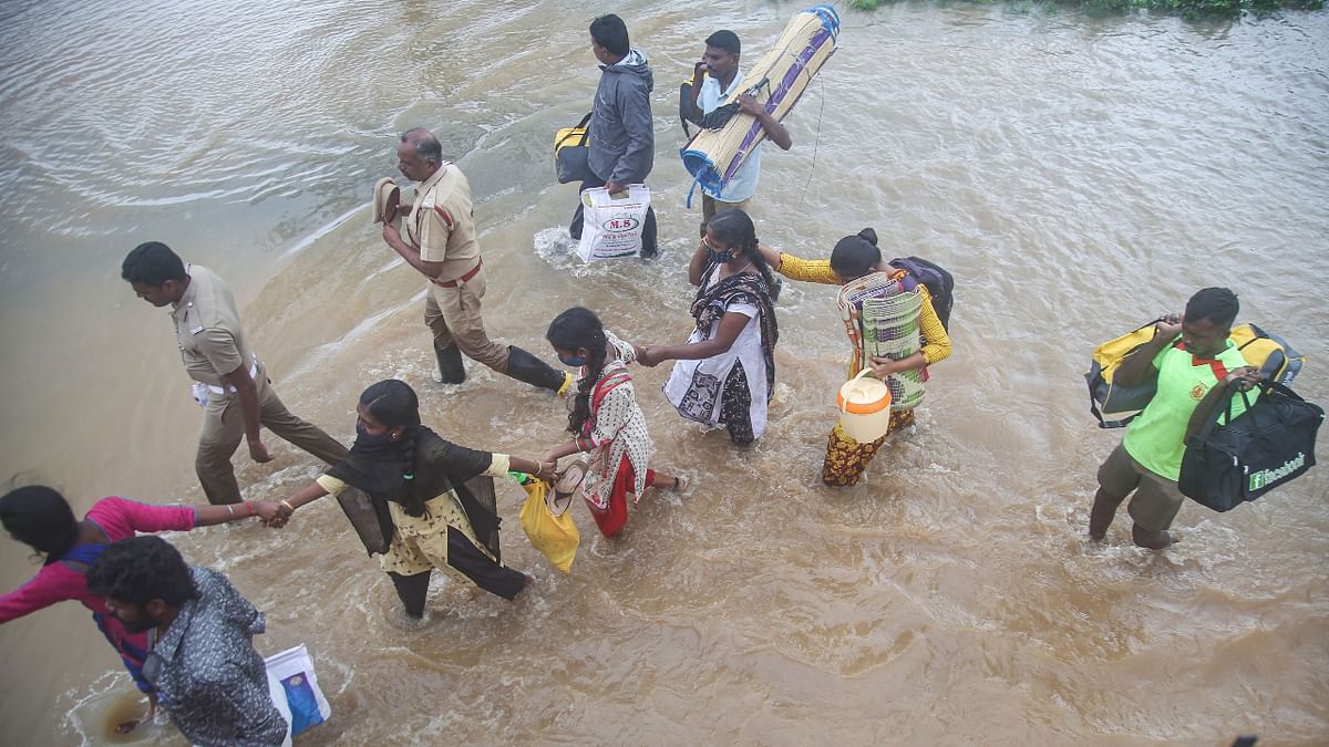 Disrupting daily life, several places in the district are partially submerged in water and there were reports of water entering the homes in many low-lying areas. Credit: PTI Photo