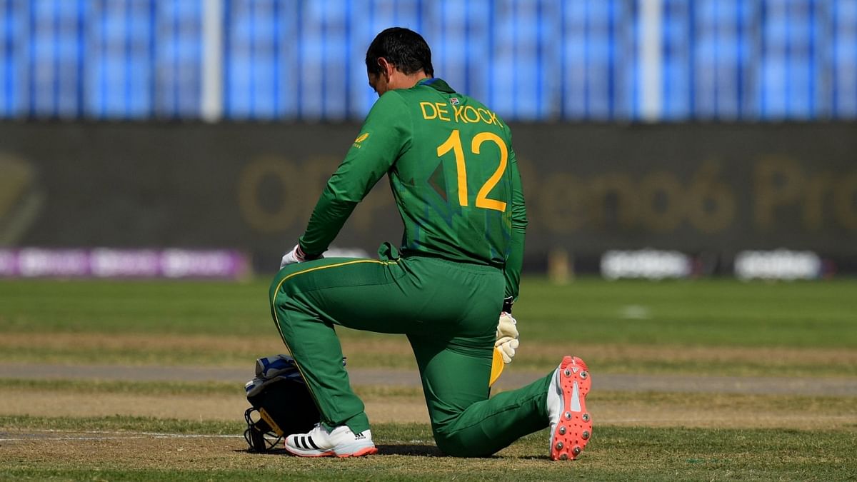 3 | Quinton de Kock withdrew from South Africa's match against the West Indies after refusing to take the knee | Credit: AFP File Photo