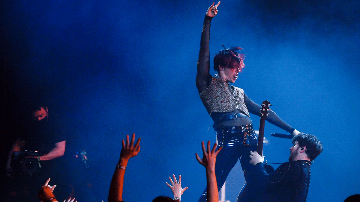 Yungblud performs on stage during the MTV Europe Music Awards in Budapest, Hungary. Credit: Reuters Photo