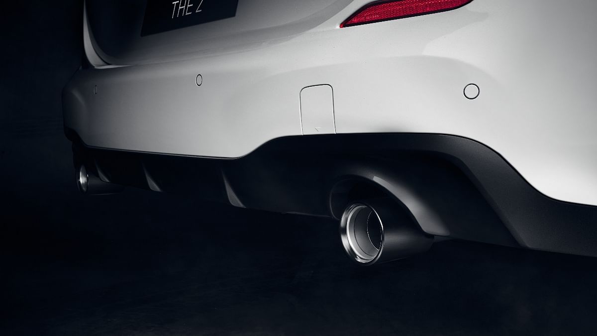 The BMW TwinPower Turbo two-litre four-cylinder petrol engine ensures best-in-segment performance and acceleration. The black chrome tail pipe finishers enhance the sporty rear view of the car. Credit: BMW