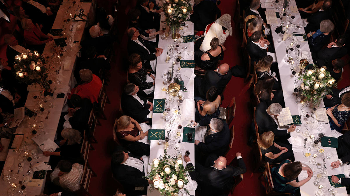 A general view of the annual Lord Mayor's Banquet at Guildhall in London, Britain. Credit: Reuters Photo