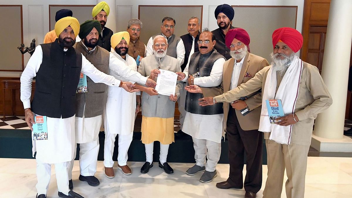 A delegation of Sikh leaders from Punjab, Jammu & Kashmir and Delhi had met Prime Minister Narendra Modi on Sunday with a demand to reopen the Kartarpur corridor for the Guru Nanak birth anniversary celebrations. Credit: AFP Photo