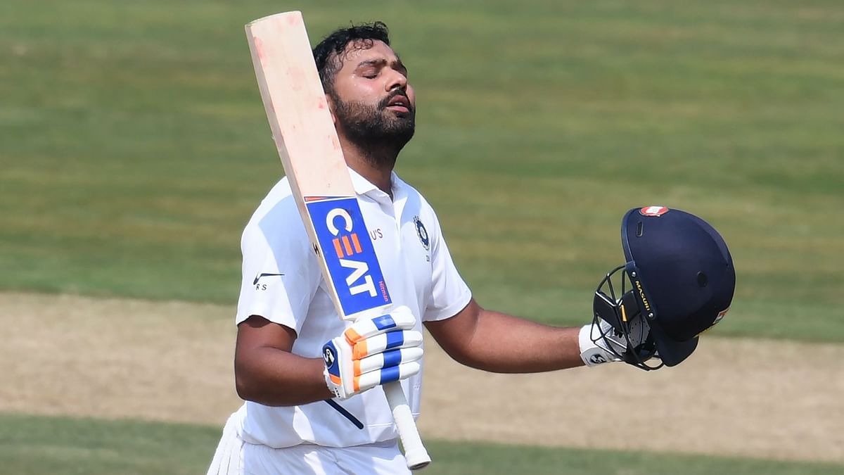 Rohit is the third Indian player to score back-to-back centuries in first two test matches. Credit: AFP Photo