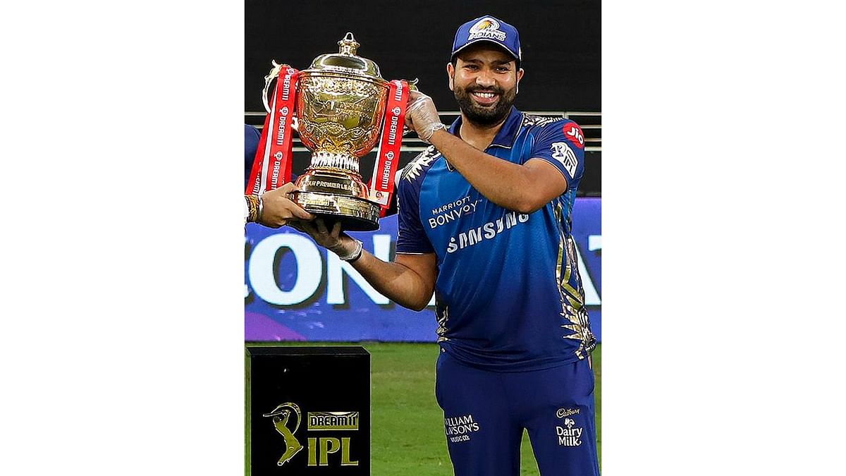 Mumbai Indians captain Rohit Sharma has featured in five Indian Premier League finals and has never lost one. Credit: PTI Photo