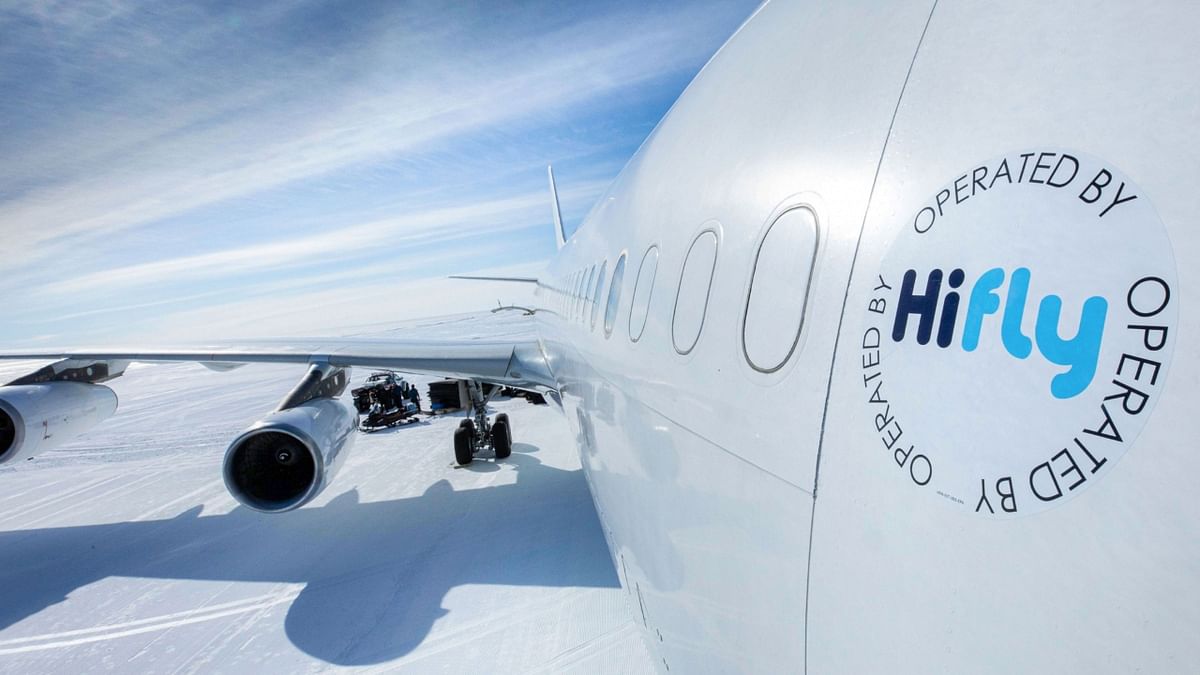 The landmark flight was organised by Hi Fly, a Portuguese boutique aviation firm. Photo Credit: Hi Fly