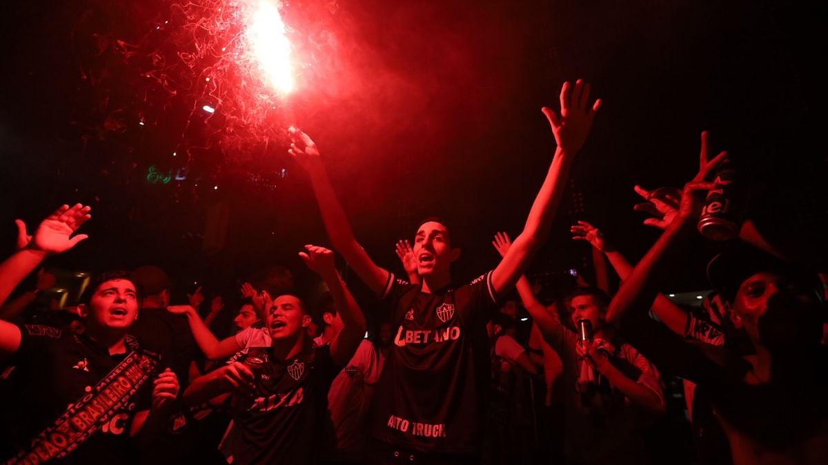 Atletico Mineiro fans celebrate after winning first championship in 50 years. Credit: Reuters Photo