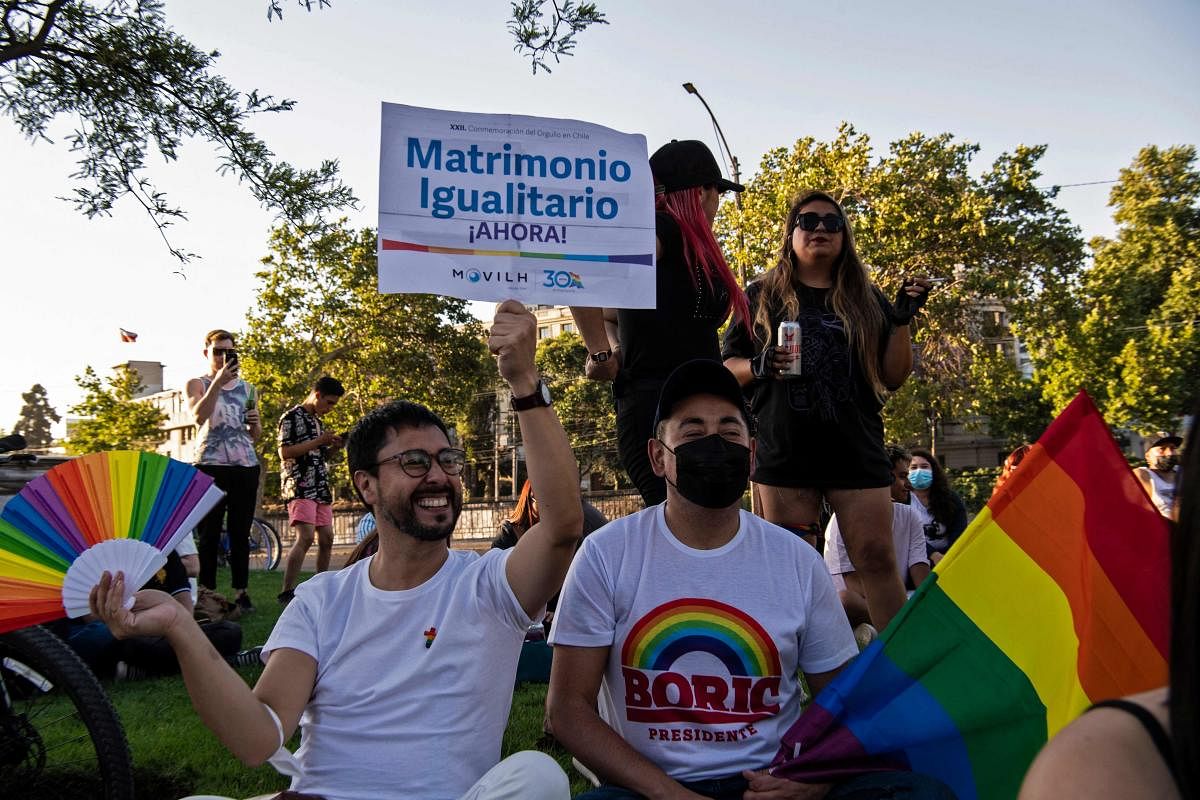 Chile's congress approved a long-awaited bill to legalize same-sex marriage, joining just a handful of countries in majority Catholic Latin America with similar laws. Credit: AFP Photo