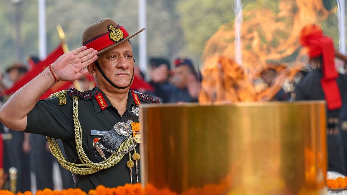 General Bipin Rawat, India's first Chief of Defence Staff (CDS), had a decorated military career spanning 43 years that saw him gradually rise and achieve premier positions in the Indian Army. At one point, he played the role of advisor to the government on matters related to the military. He had successfully superseded two senior officers to become the 27th Chief of the Army Staff in 2016. In 2019, he rose to become India's first Chief of Defence Staff (CDS). Credit: PTI Photo