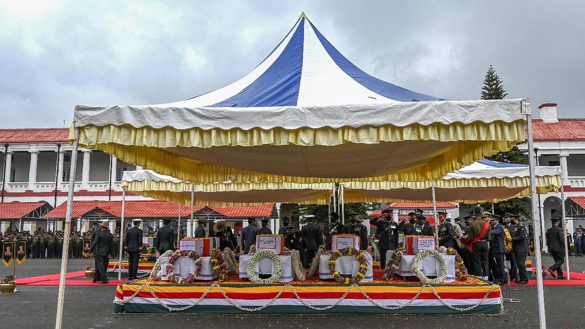 The last rites of India's first CDS will be performed with full military honours. Credit: AFP Photo