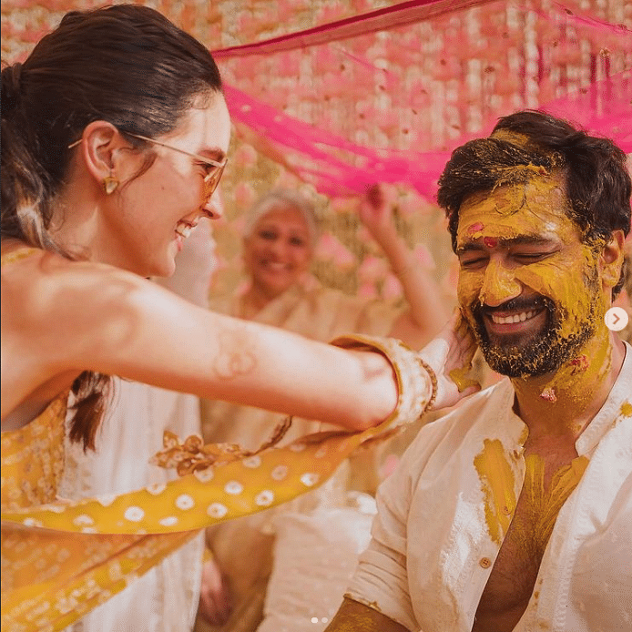 Kartrina's sister, Isabelle, also shared pictures from the haldi event. Credit: @isakaif