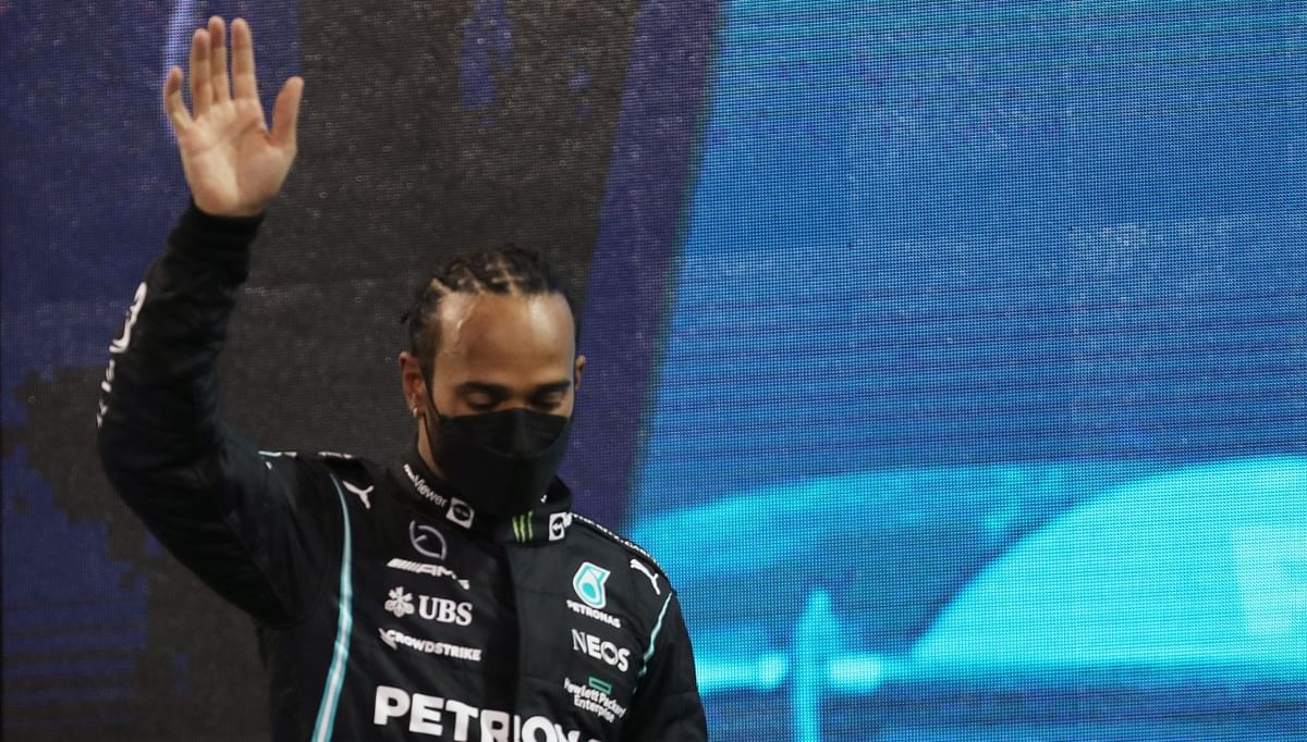 Mercedes' Lewis Hamilton looks dejected after finishing second in the race and the world championship. Credit: Reuters Photo