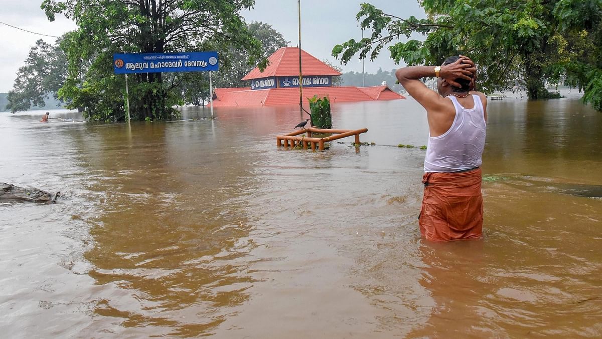 The worst floods in South India have affected about lakhs of people in November. Every year the county goes through a rainy season, but flooding has set records recently. The destruction is likely to increase due to constant temperatures rise, scientists say. Credit: PTI Photo