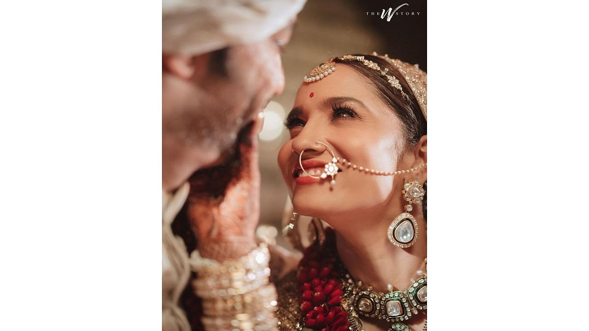 Earlier, pictures from their pre-wedding ceremonies went viral on social media. Credit: Instagram/lokhandeankita