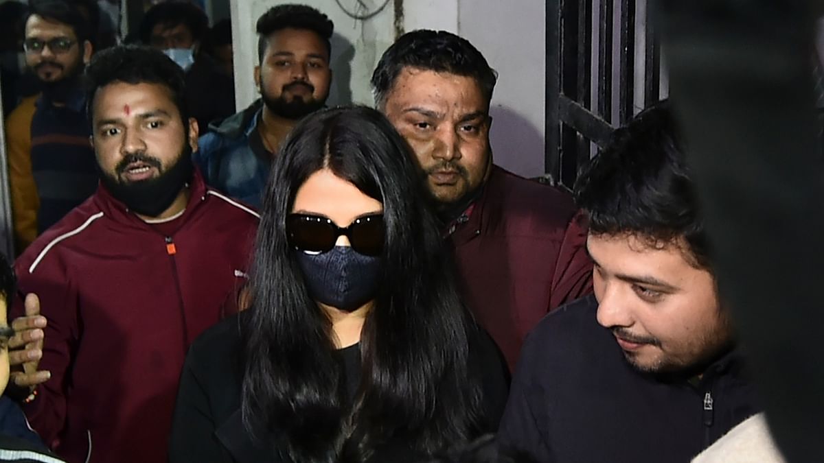 Actress Aishwarya Rai Bachchan reached Delhi office of the Enforcement Directorate (ED) to join the probe in connection with Panama papers leak case for alleged FEMA violation on December 20, 2021. Credit: PTI Photo