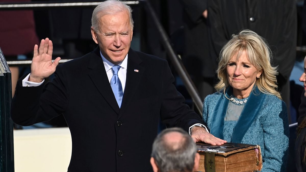 Two weeks later, Joe Biden was sworn in as the 46th US president, with Trump refusing to attend the inauguration. Credit: AP Photo