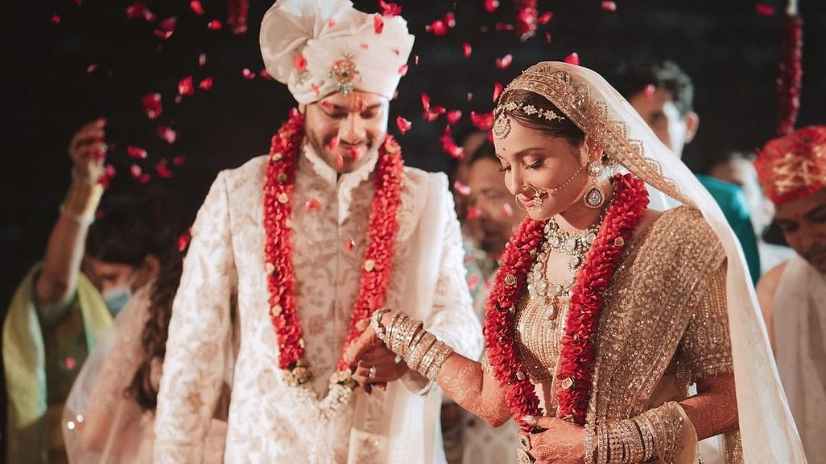 Actor Ankita Lokhande married long-time boyfriend and businessman Vicky Jain in a gala ceremony at the Grand Hyatt Hotel, Mumbai on December 14, 2021. Credit: Instagram/lokhandeankita