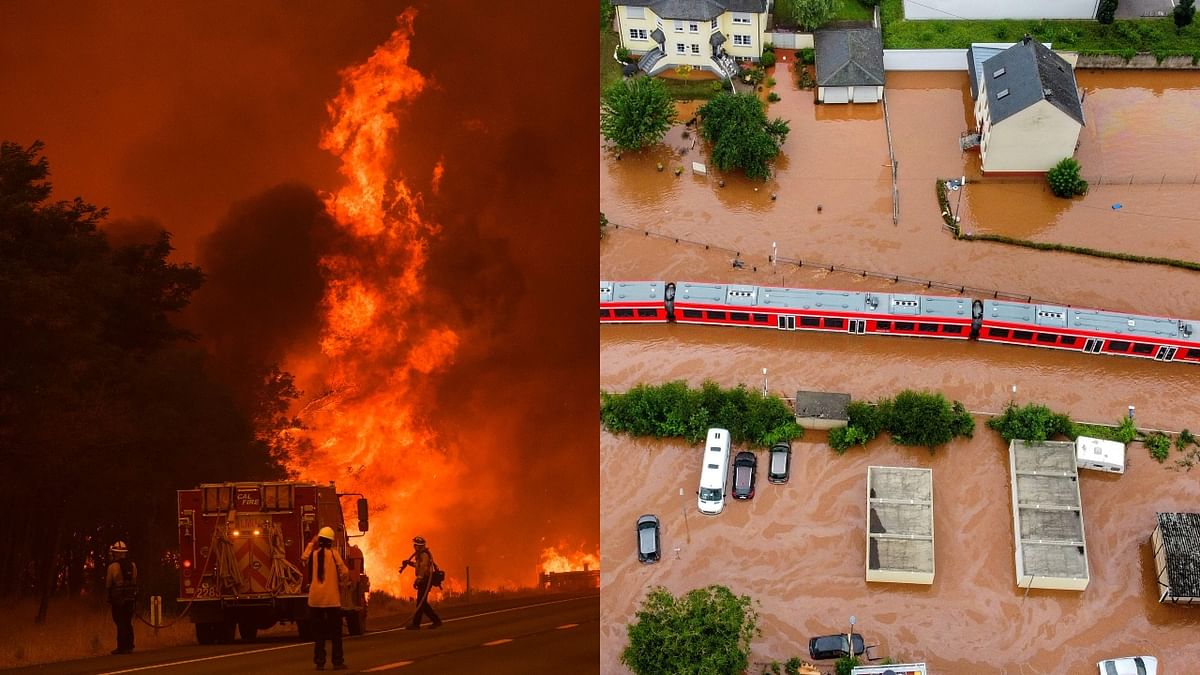 Extreme climate events multiply across the world, from catastrophic floods in Germany and Belgium to devastating and long-running wildfires in the US, Russia, Turkey, Greece, Spain and Algeria. Credit: AFP Photo