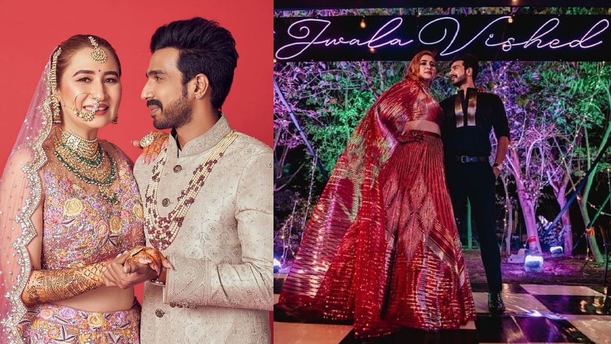 Kollywood actor Vishnu Vishal married badminton player Jwala Gutta in a private ceremony in Hyderabad. The celebrity couple has been dating for a while now, and made their relationship public on social media around two years ago. Credit: Instagram/jwalagutta1