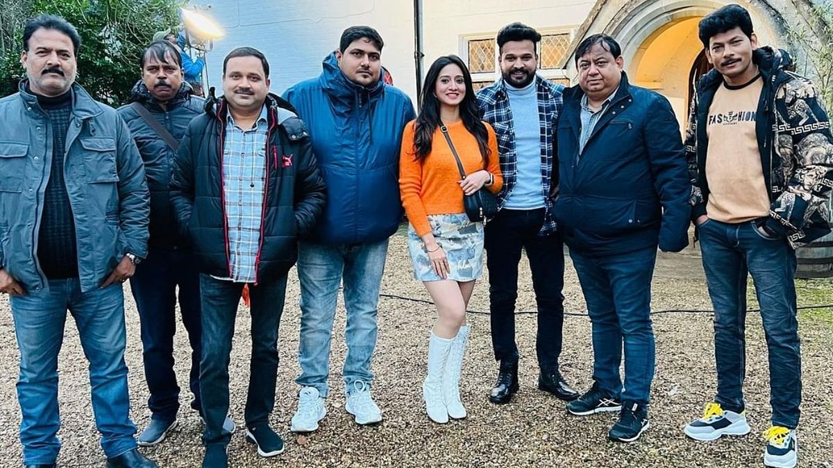 Actress Harshika Poonacha had a dream start to 2022 as she began shooting for her Bhojpuri film in London on the first day of the year. Credit: Instagram/harshikapoonachaofficial