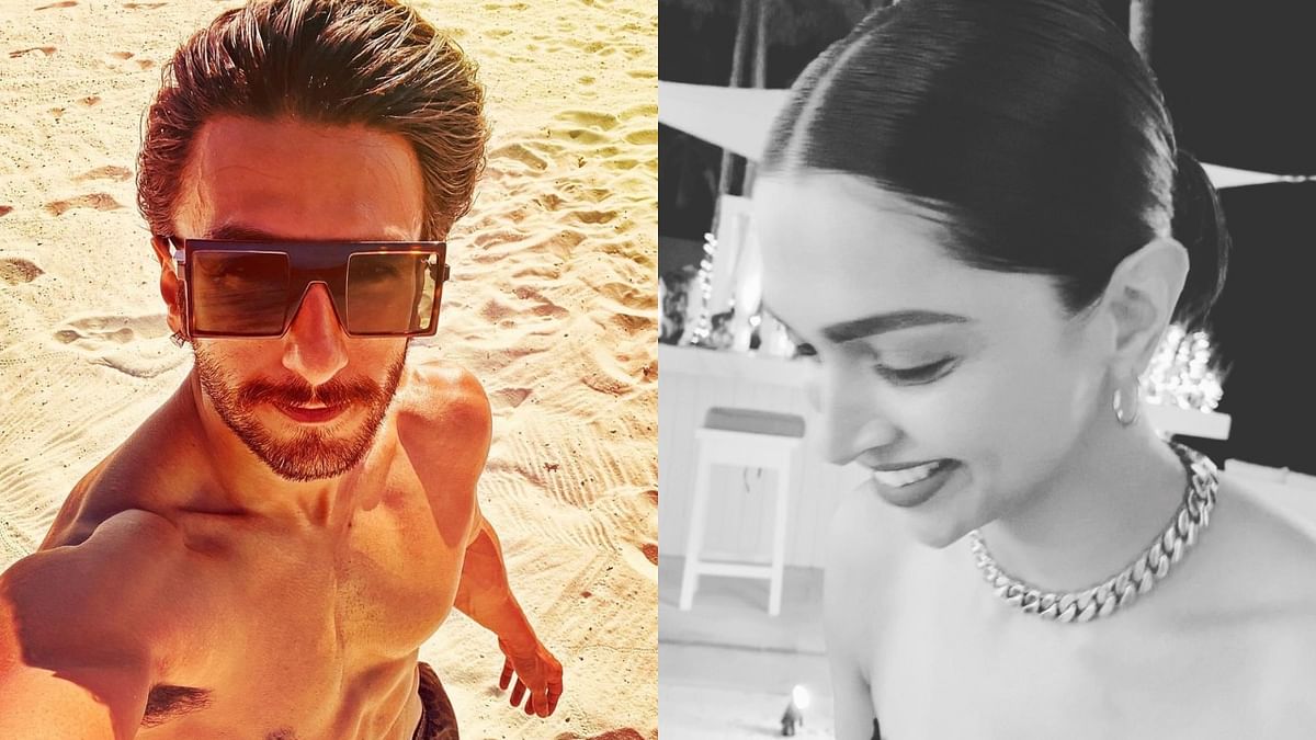 Celebrity couple Ranveer Singh and Deepika Padukone welcomed the New Year by unwinding in sublime comfort, amid pristine beauty of beaches. Credit: Instagram/ranveersingh