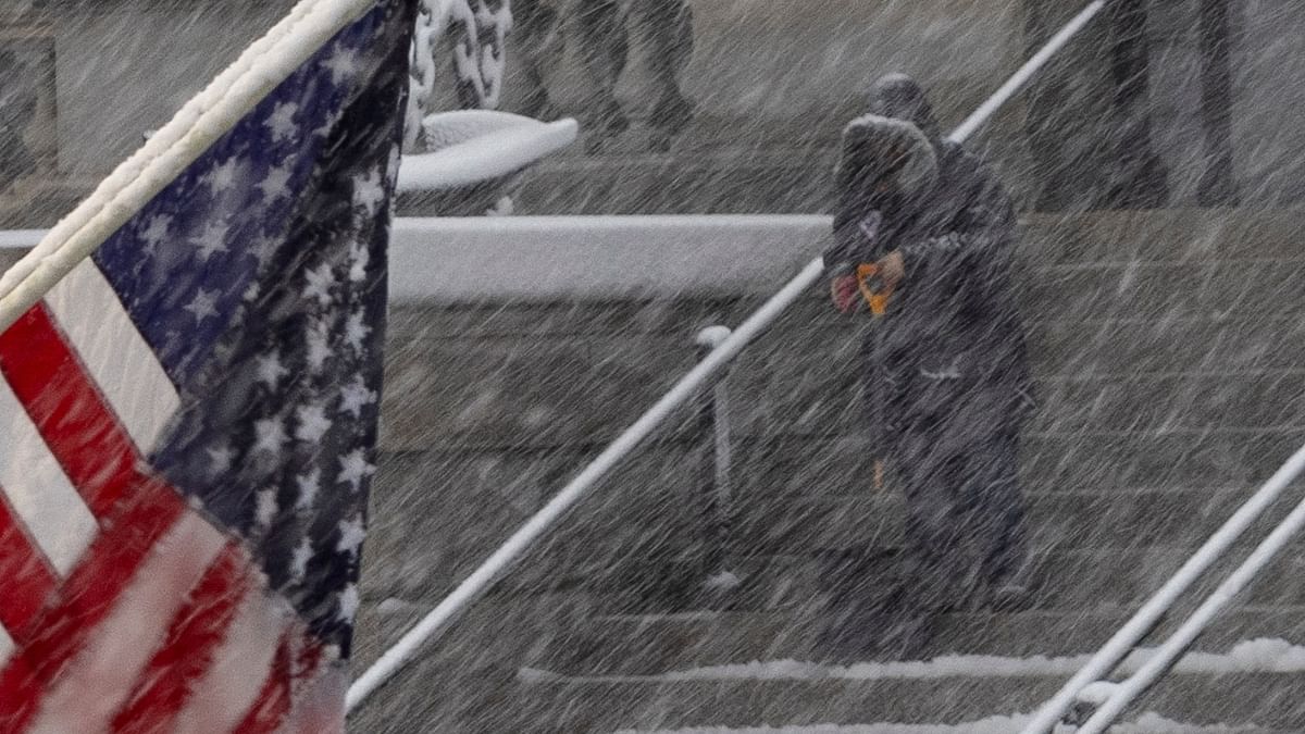 The winter storm had left at least three dead and more than half a million people without power as it moved up the East Coast. Credit: Reuters Photo