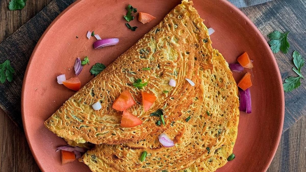 Besan Chilla: This Indian pancake is another healthy breakfast made with lentil or whole grain flour. Rich in carbohydrates and with a low glycemic index, besan is apparently good for diabetics. Credit: Instagram/dr.nimrata