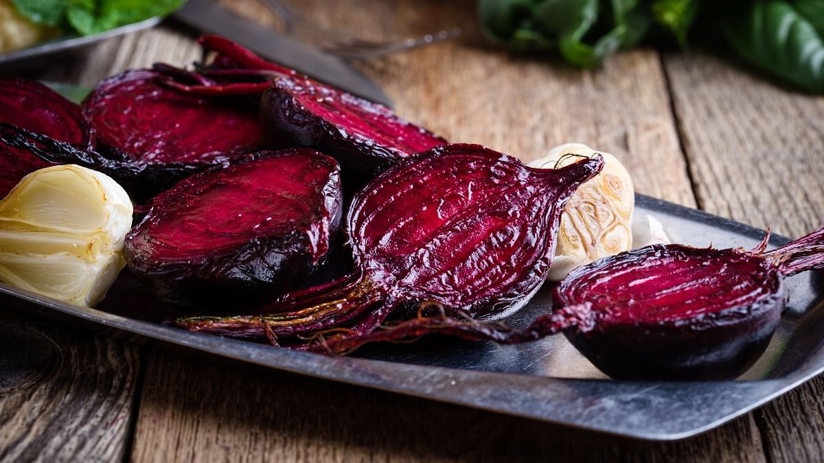 Beetroot: It’s a root veggie that is rich in vitamin B9, which reduces the risk of cardiovascular diseases and control diabetes. Credit: Getty Images