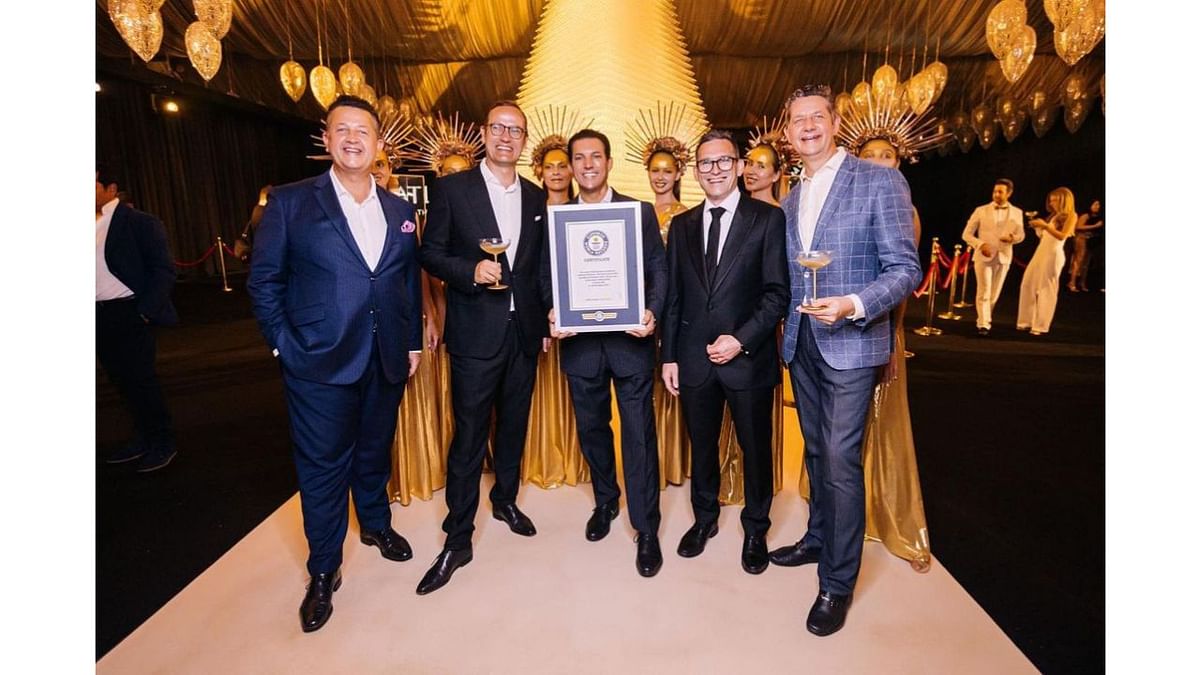 “The record to beat is 50,116 glasses. So with a total of 54,740 glasses by Atlantis, The Palm Limited has achieved it,” an official from the Guinness World Record said. In this photo, the owners are seen proudly flaunting the certificate. Credit: Instagram/maximecasa