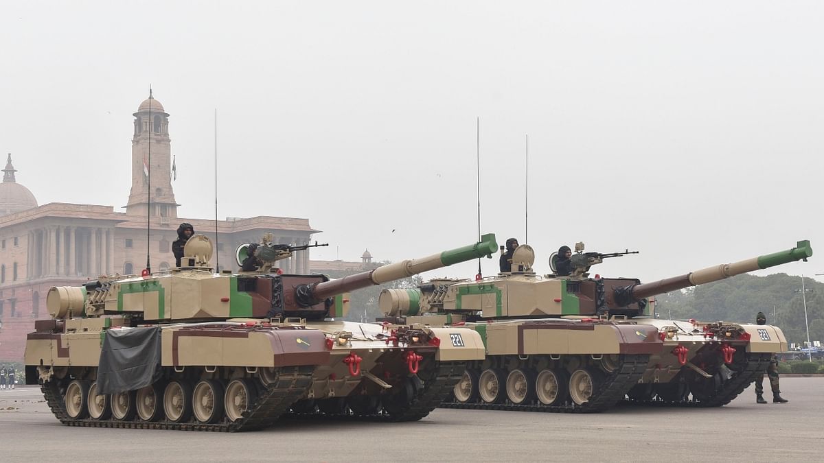 Armored Combat Vehicles (AFV) during the rehearsal for the upcoming Republic Day Parade in New Delhi. Credit: PTI Photo