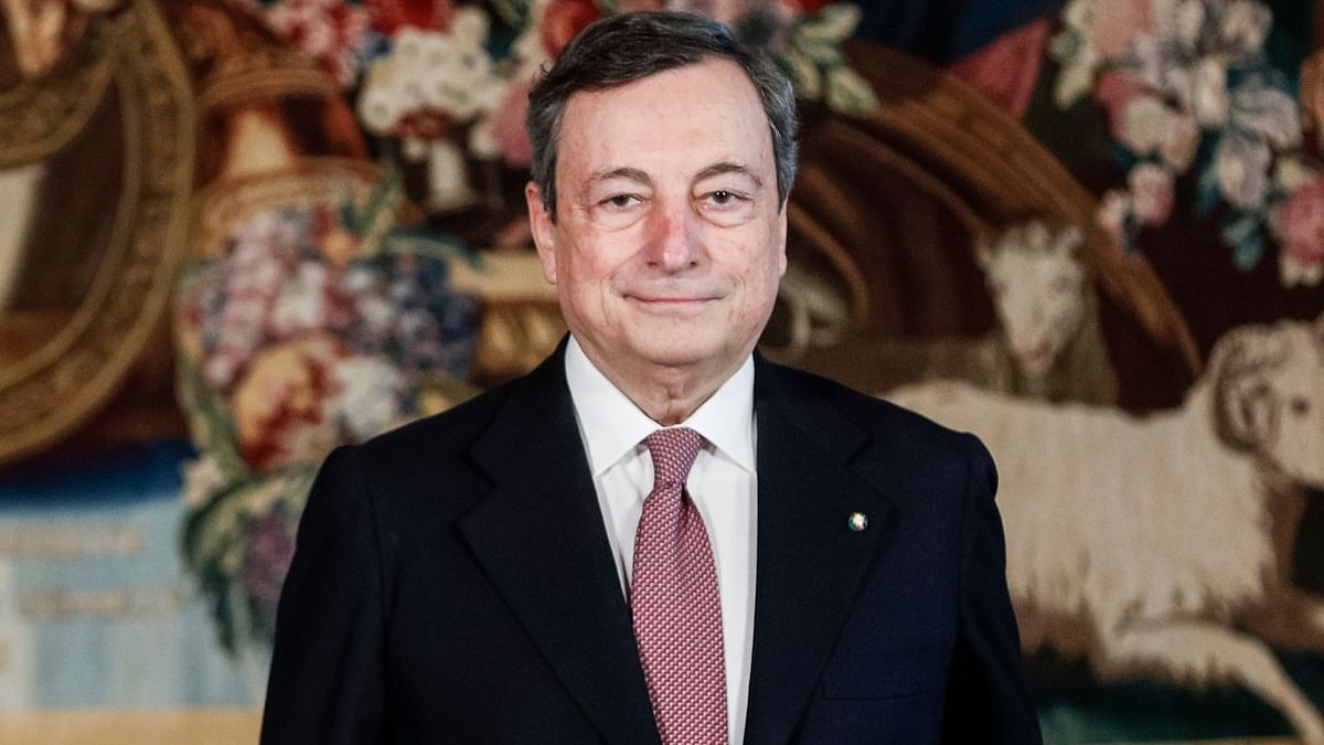 Prime Minister of Italy Mario Draghi secured third place with 60% approval ratings. Credit: AFP Photo