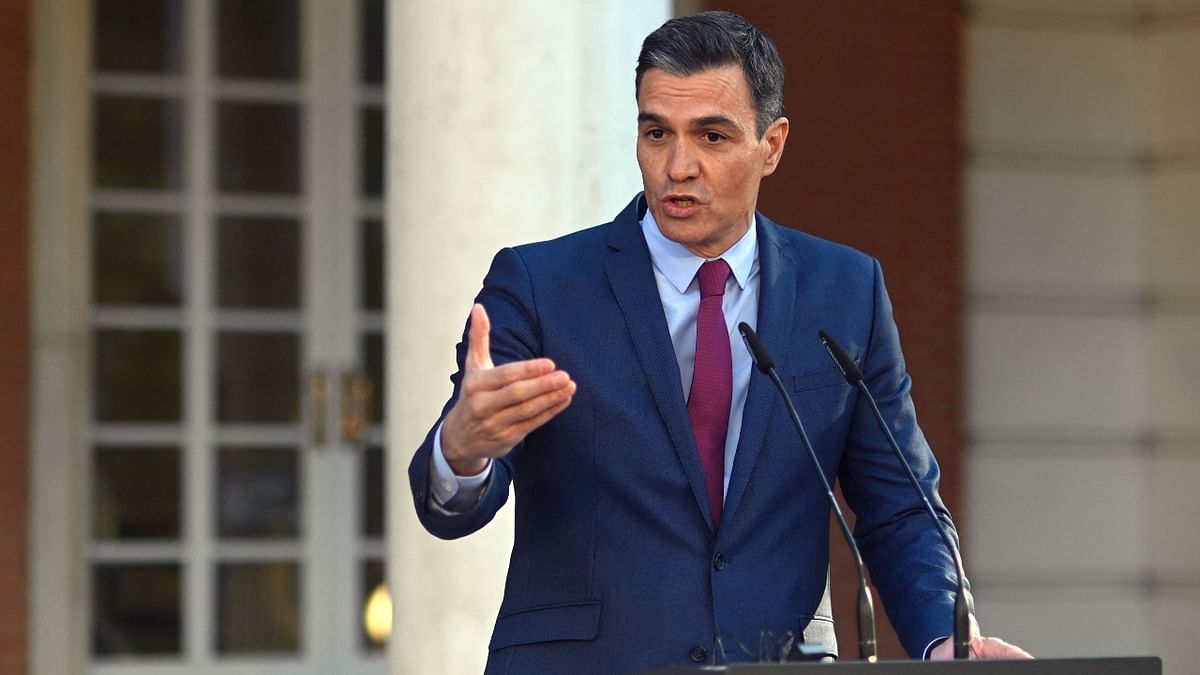 Prime Minister of Spain Pedro Sanchez got 40% approval ratings in the survey and was positioned eight on the list. Credit: AFP Photo