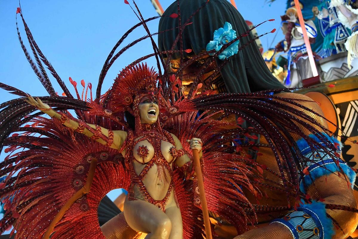 Carnival samba school parades in Rio de Janeiro and Sao Paulo, scheduled for the end of February, were postponed to April due to the new wave of covid infections, authorities said January 21, 2022. Credit: AFP Photo