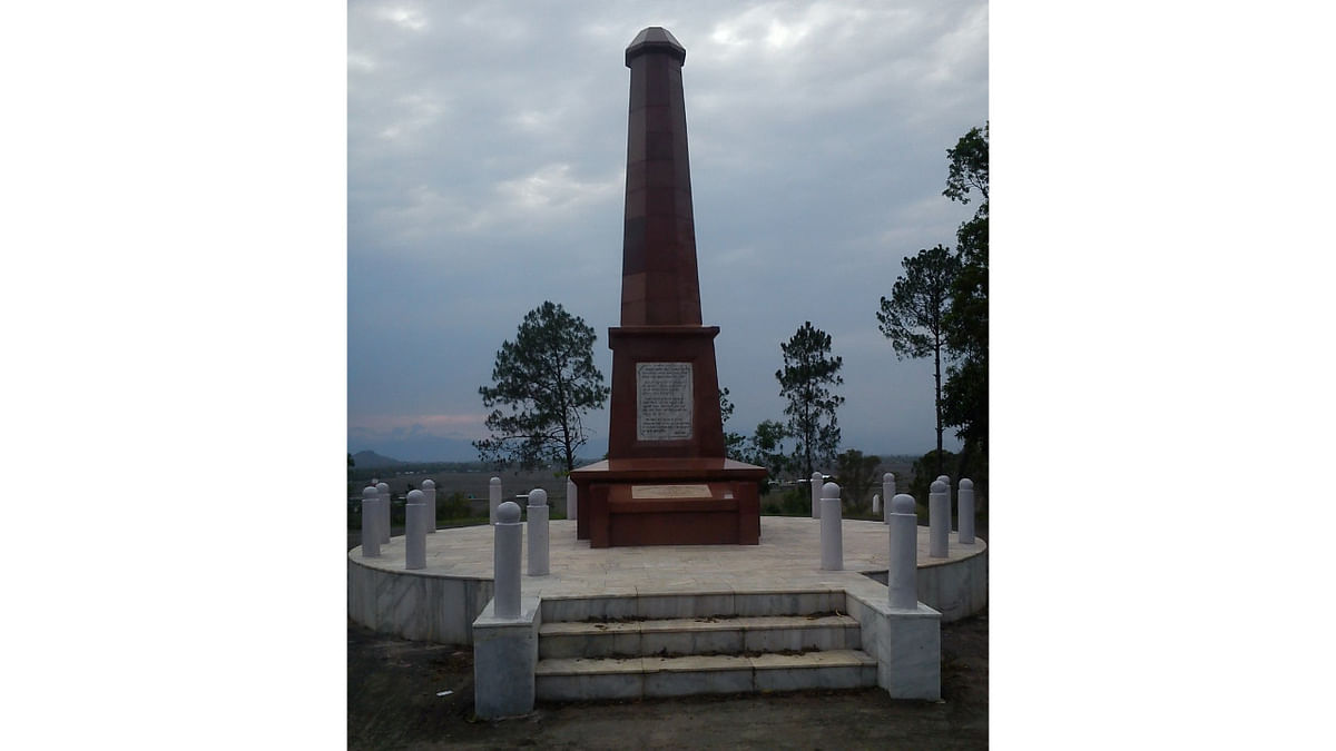 8. Paona Brajabashi and Khongjom war memorial in Khongjom, Manipur | The memorial and statue symbolise patriotism and courage of warriors such as Paona Brajabasi and those others who fought against the British Army at the Khongjom battlefield of 1891. Credit: Wikimedia Commons
