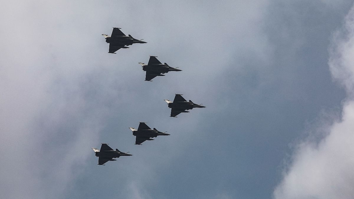 Indian Air Force fighter jets fly past during the Republic Day parade in New Delhi. Credit: Reuters Photo