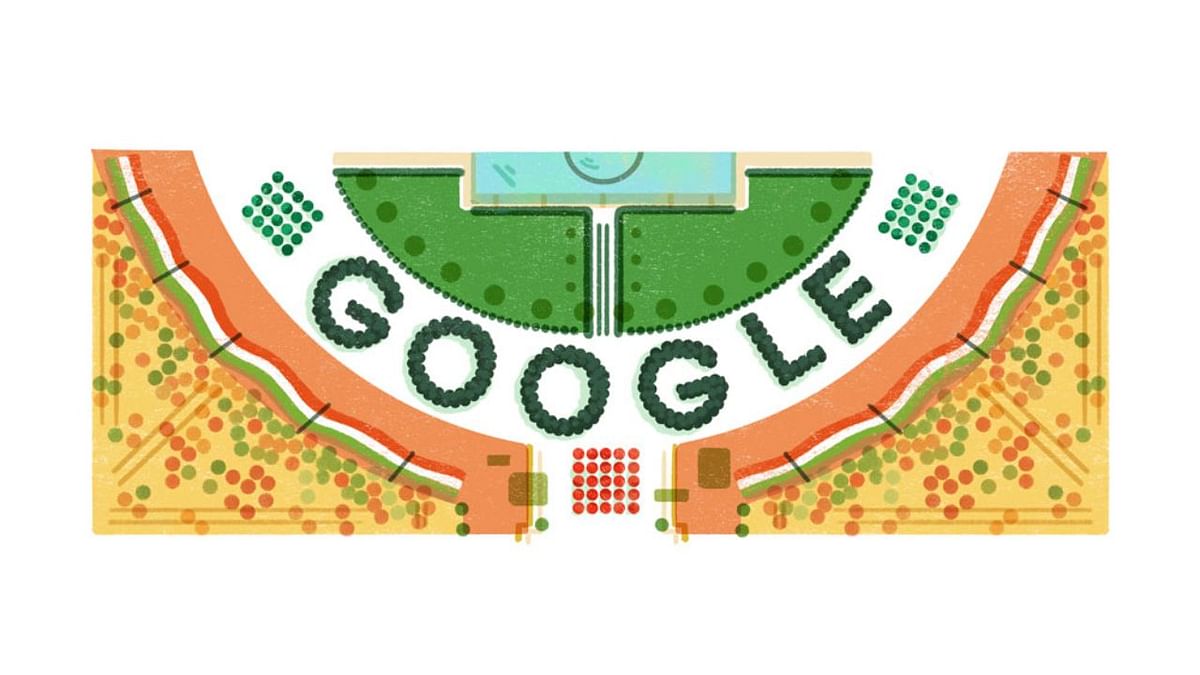 Artist Reshidev R K recreated the colourful celebrations depicting the iconic Republic Day Parade, representing various components of India's history in 2017. The doodle, with the Rashtrapati Bhawan in the background, showed India's heritage and architecture on its 70th Republic Day. Credit: Google Photo