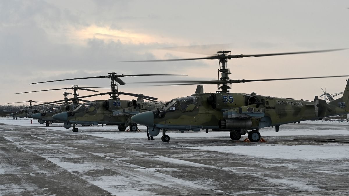Attack Helicopters: Russia - 544| Ukraine - 34. Credit: Reuters Photo