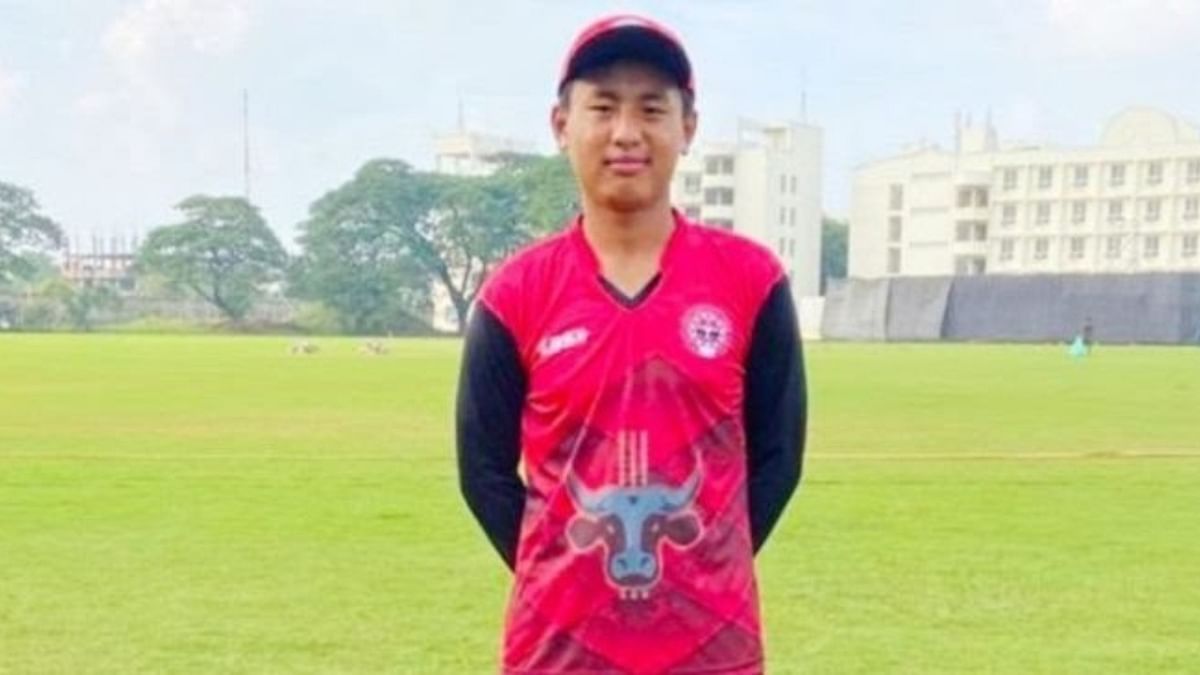 Nagaland's Khrievitso Kense aged 17 is the youngest Indian player to be shortlisted for IPL 2022. Credit: Twitter/@Neiphiu_Rio
