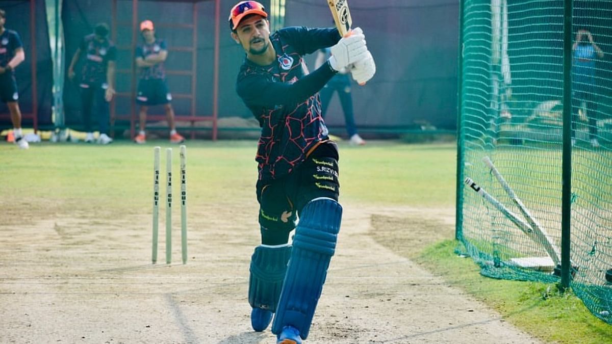 Another cricketer from Uttar Pradesh, Sameer Rizvi (18) has also grabbed attention from the selectors with some fine batting performances. Credit: Instagram/sameer_rizvi_786