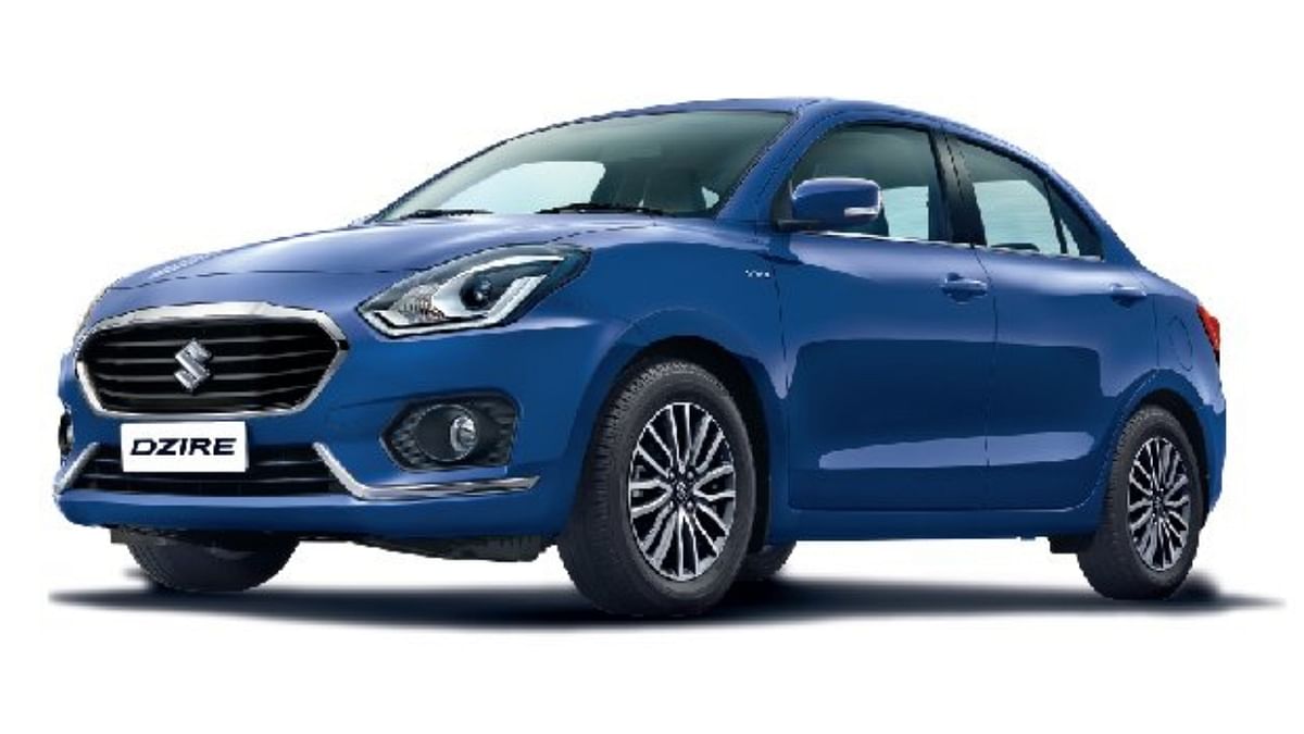 Maruti Suzuki’s Dzire, one of the cheapest sedans available in the market, was sold close to 15,000 units and ranked third on the list. Credit: Maruti Suzuki