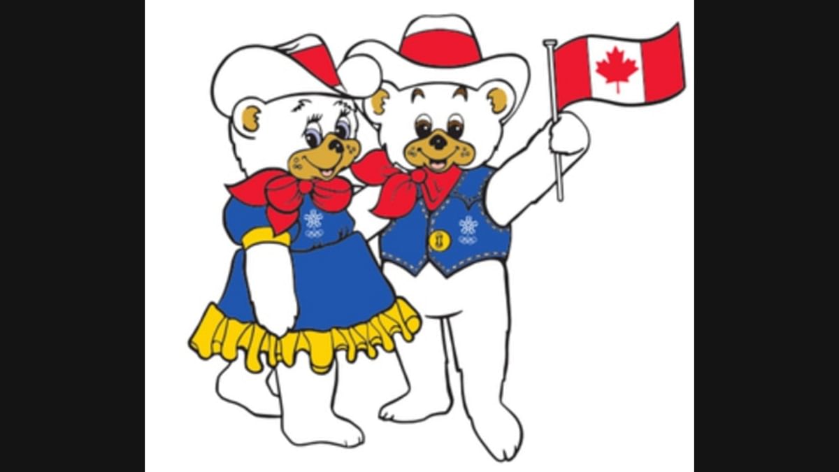 Calgary 1988: XV Winter Olympics mascots Hidy and Howdy are polar bears representing the Calgary region's hospitality. Credit: Olympics.com