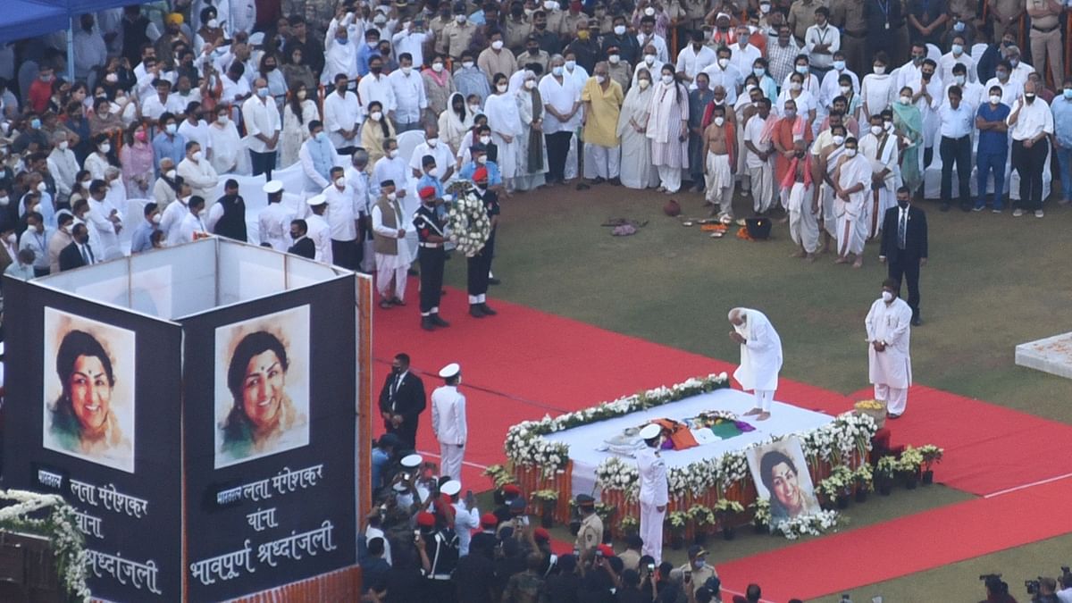 Stars, politicians pay last respects to Lata Mangeshkar