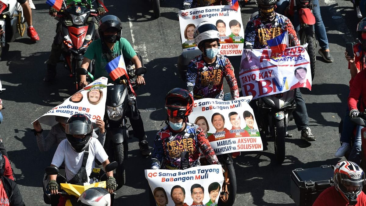 Philippine election candidates hit the hustings on for the three-month campaign season in a chaotic and colourful charm offensive aimed at wooing millions of voters typically more interested in personality than policy. Credit: AFP Photo